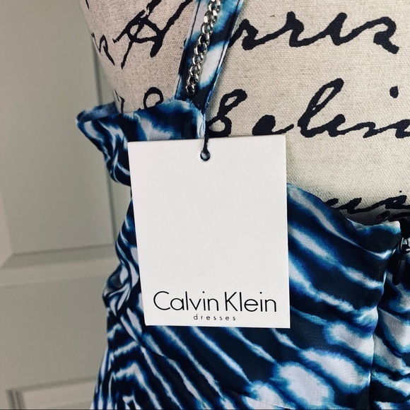 NWT Calvin Klein Flare Skirt Halter Dress - Picture 6 of 6